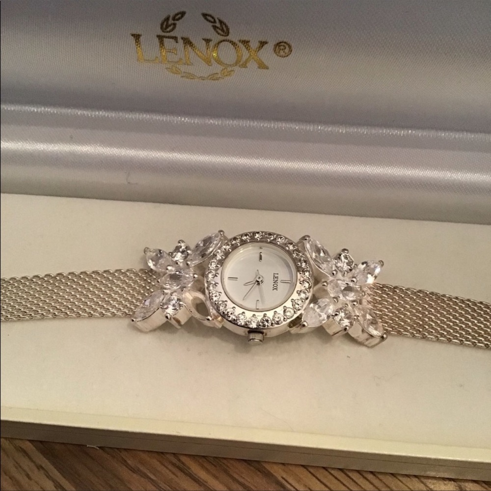 Lenox - Solid Sterling Silver 925 and Crystal Watch - Picture 2 of 8